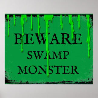 Affiche Swamp Monster Halloween Prop