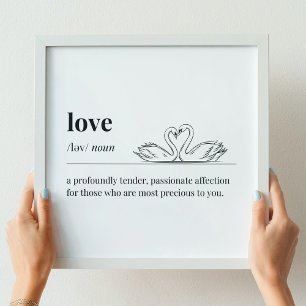 Affiche Swans de définition d'amour