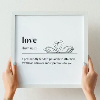 Affiche Swans de définition d'amour