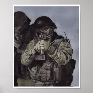 Affiche SWAT Team Art Print adapté à l'encadrement de Mira