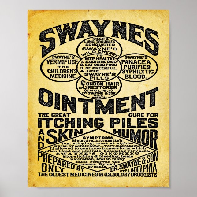 Affiche Swaynes Ointment Advertisement Print (Devant)