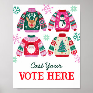 Affiche Sweat moche Cast Your Vote Sign