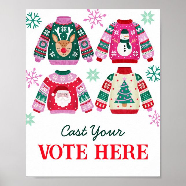 Affiche Sweat moche Cast Your Vote Sign (Devant)