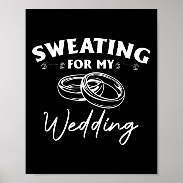 Affiche Sweat Pour Mon Mariage Entraînement De Mariée Gym (Devant)