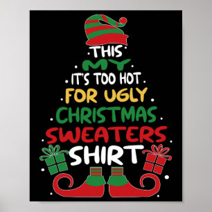 Affiche Sweaters de Noël moches pas chers Drôle Noël Homme