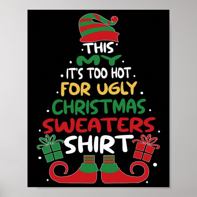 Affiche Sweaters de Noël moches pas chers Drôle Noël Homme (Devant)
