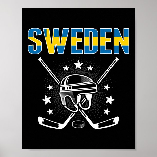 Affiche Sweden Ice Hockey Lovers Jersey - Swedish Hockey T (Devant)