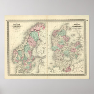 Affiche Sweden, Norway, and Denmark 2