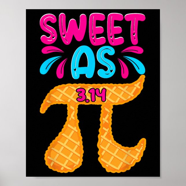 Affiche Sweet As 3.14 Pie Funny Pi Day Math Enseignants Ga (Devant)