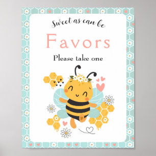 Affiche Sweet as Can Bee Baby Girl Baby shower Favoriser s