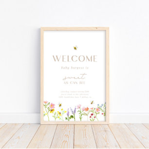 Affiche Sweet As Can Bee Modern Minimal Welcome