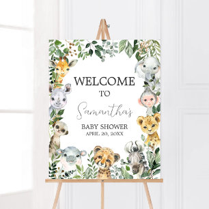 Affiche Sweet Baby Boy Safari Baby shower Bienvenue