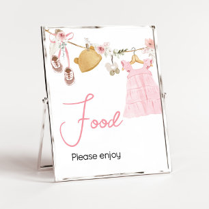 Affiche Sweet Baby Girl Boho Vêtements Baby shower Nourrit