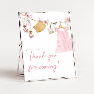 Affiche Sweet Baby Girl Boho Vêtements Carte de remercieme