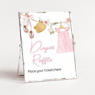 Affiche Sweet Baby Girl Boho Vêtements Diaper Raffle