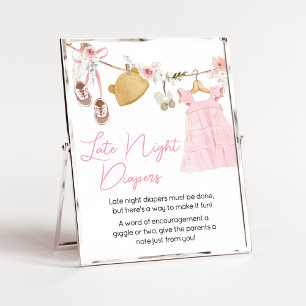 Affiche Sweet Baby Girl Boho Vêtements tard la nuit Diapeu