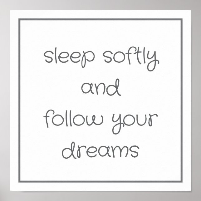 Affiche Sweet Bedtime Words mur art (Devant)