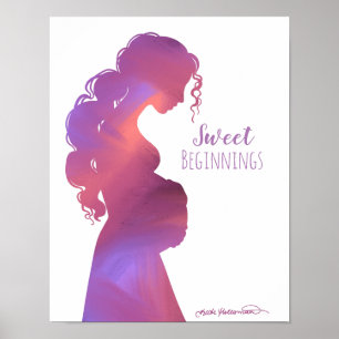 Affiche Sweet Beginnings - Art de maternité de grossesse