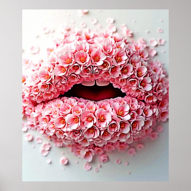 Affiche Sweet Bloom Lips Art (Devant)