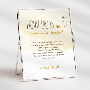 Affiche Sweet Bumble Bee How Big Is Maman's Belly Sign