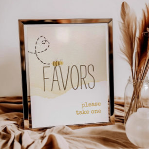 Affiche Sweet Bumblebee Mama À Être Baby shower Faveurs