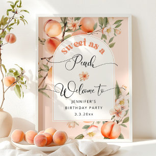 Affiche Sweet comme un anniversaire de pêche bienvenue