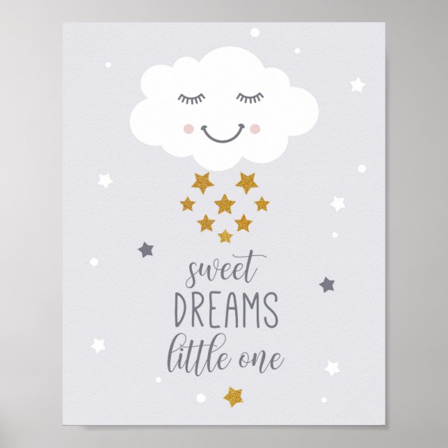 Affiche Sweet Dreams Little One Wall Art for Kids (Devant)