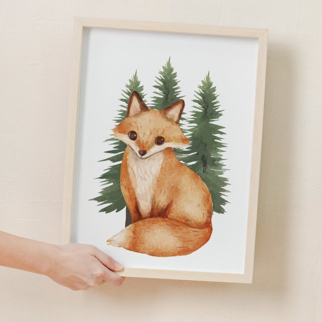 Affiche Sweet Forest Fox Woodland Nursery Décor (Sweet Forest Fox Woodland Nursery Decor)