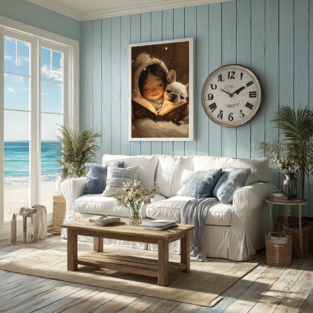 Affiche Sweet Friendship : Une Fille Qui Étouffe Son Chien (Créateur téléchargé)