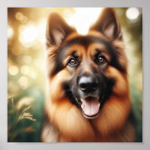 Sweet German Shepherd avec un sourire brillant