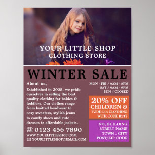 Affiche Sweet Girl, Vêtements pour enfants Publicité