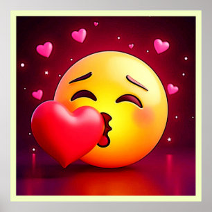 Affiche Sweet Kiss Heart Emoji
