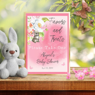 Affiche Sweet Little Bunny Baby showers Faveurs et les cur