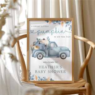 Affiche Sweet Little Citrouille Accueil Baby shower d'auto