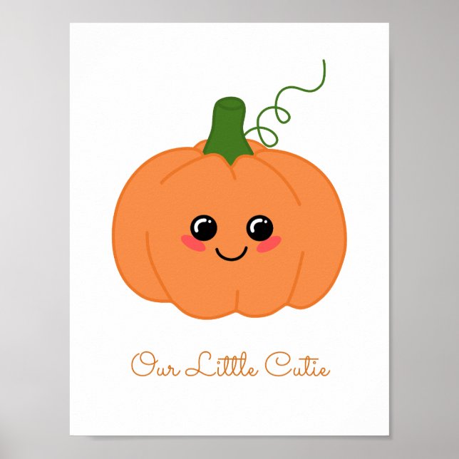 Affiche Sweet Little Cutie Citrouille Baby Nursery (Devant)