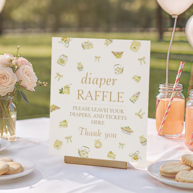 Affiche Sweet Little Lemon Baby Shower Diaper Raffle (Créateur téléchargé)