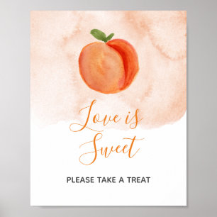 Affiche Sweet Little Peach Summer L'amour est doux