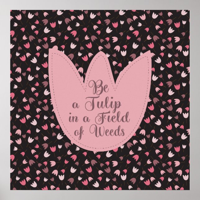 Affiche Sweet Simple Tulip Motif rose - Toutes les directi (Devant)