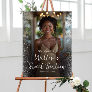 Affiche Sweet sixteen photo bienvenue