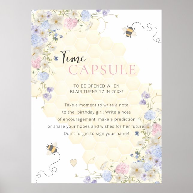 Affiche Sweet To Bee One First Birthday Time Capsule (Devant)