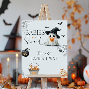 Affiche Sweet Treat Little Boo Baby shower Halloween