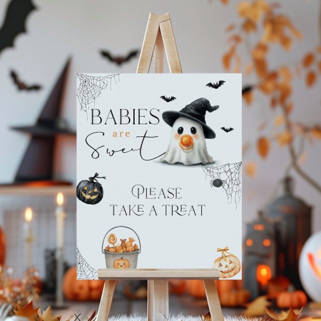 Affiche Sweet Treat Little Boo Baby shower Halloween (Créateur téléchargé)