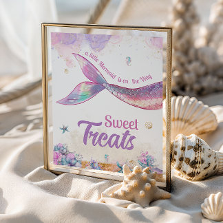 Affiche Sweet Treats Mermaid Pastel Ocean Girl