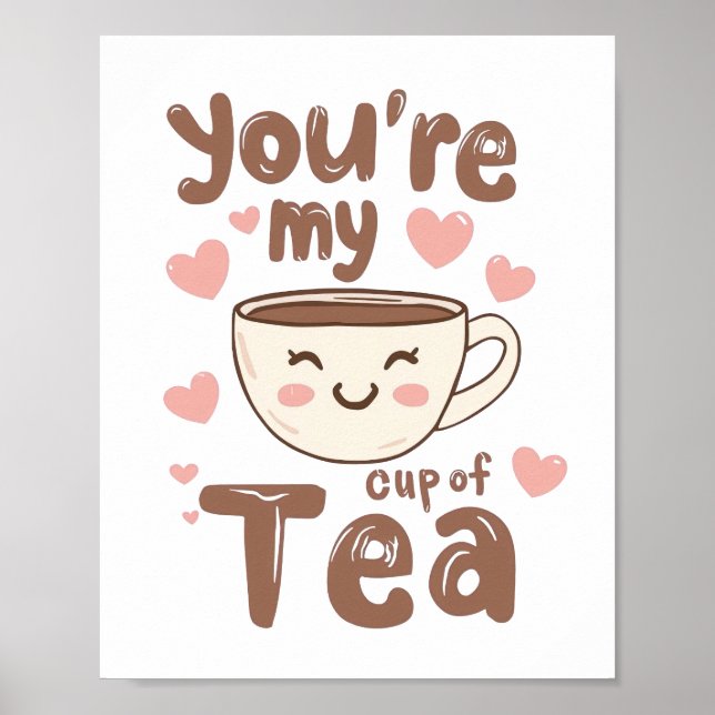Affiche Sweet Valentine's Day Tea Lover Quote (Devant)