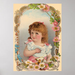 Affiche Sweet Vintage fille
