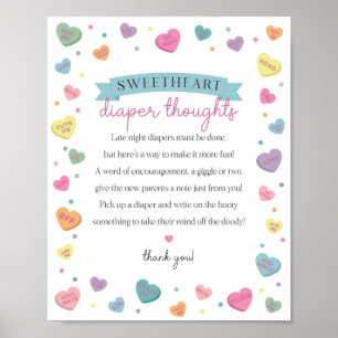 Affiche Sweetheart Candy Février Pensées de couches