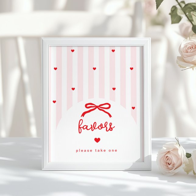 Affiche Sweetheart Favors Valentines Baby Shower (Créateur téléchargé)