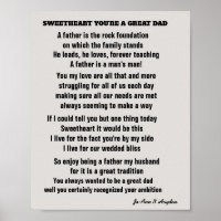SWEETHEART VOUS ÊTES UN GRAND POÈME DE PÈRE