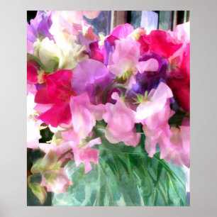 Affiche Sweetpeas mélangé dans un pot
