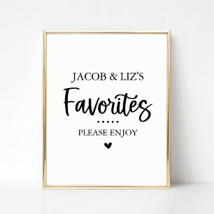 Affiche Sweets et Traitements favoris Favoriser le panneau
